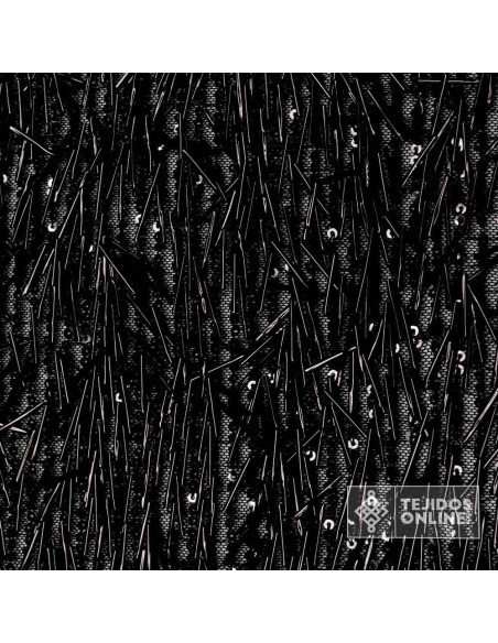 Tul Lentejuelas Aplique Cilindro - Telas de Pedrería