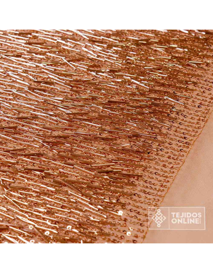 Tul Lentejuelas Aplique Cilindro - Telas de Pedrería