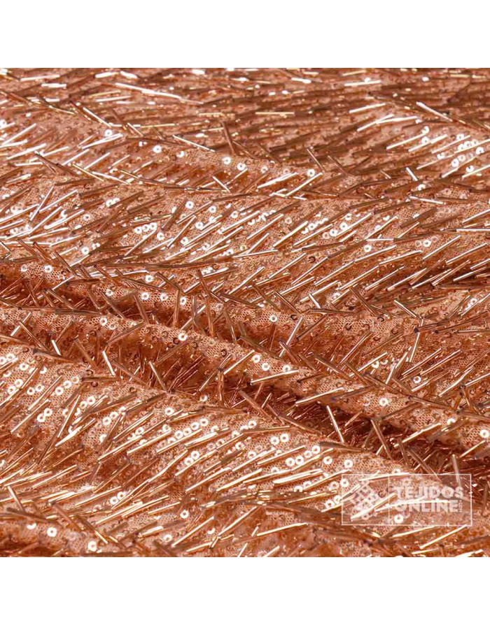 Tul Lentejuelas Aplique Cilindro - Telas de Pedrería