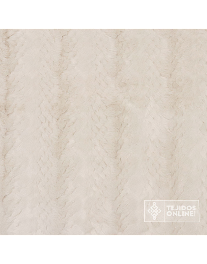 Tela Pelo Crema Alaska - Tejidos de Pelo para Confeccionar - Imagen 3