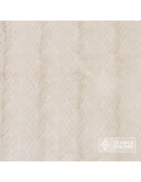 Tela Pelo Crema Alaska - Tejidos de Pelo para Confeccionar - Imagen 3