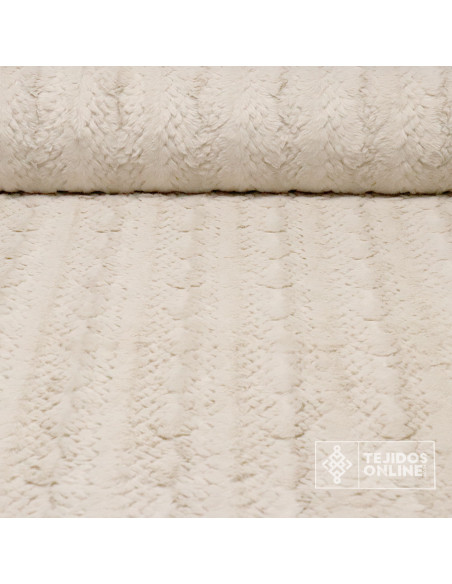 Tela Pelo Crema Alaska - Tejidos de Pelo para Confeccionar - Imagen 1