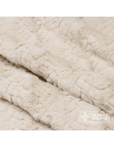 Tela Pelo Crema Alaska - Tejidos de Pelo para Confeccionar - Imagen 4