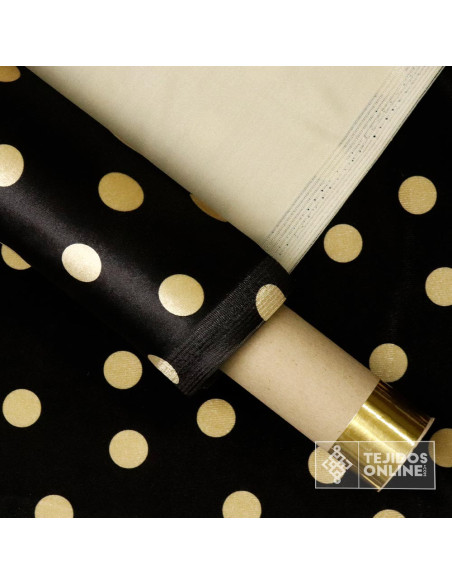 Terciopelo Negro Lunar Camel con Lycra - Telas de Terciopelo Terciopelo Negro Lunar Camel con Lycra - Telas de Terciopelo