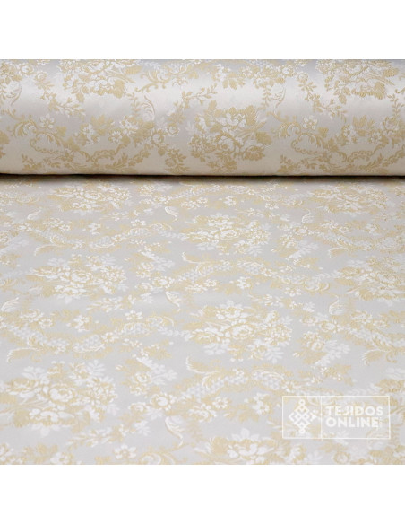 Tela Brocada Beige - Telas Cofrades - Telas para Iglesias - Imagen 1