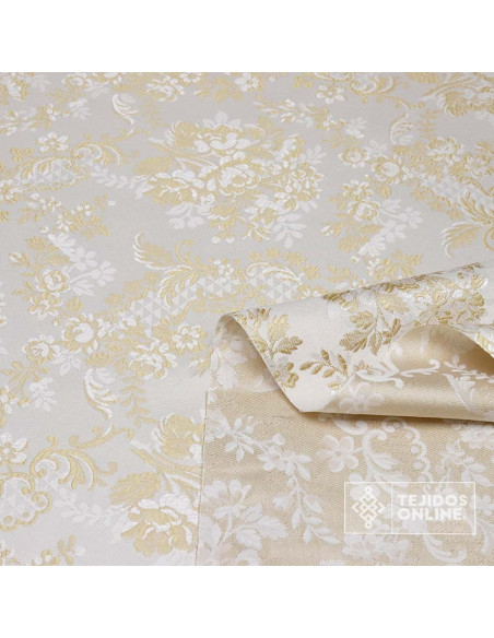 Tela Brocada Beige - Telas Cofrades - Telas para Iglesias - Imagen 2