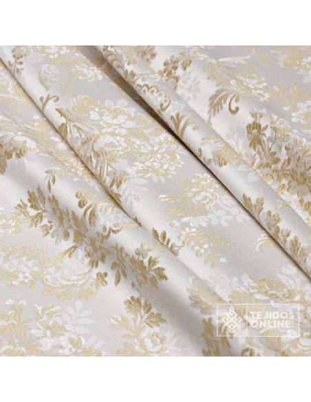 Tela Brocada Beige - Telas Cofrades - Telas para Iglesias - Imagen 4