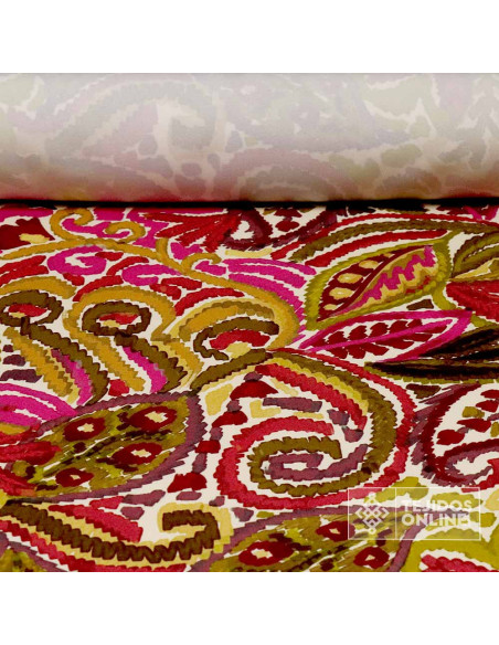 Tela de Lycra de Hojas Tropicales - Telas de Vestir - Imagen 1