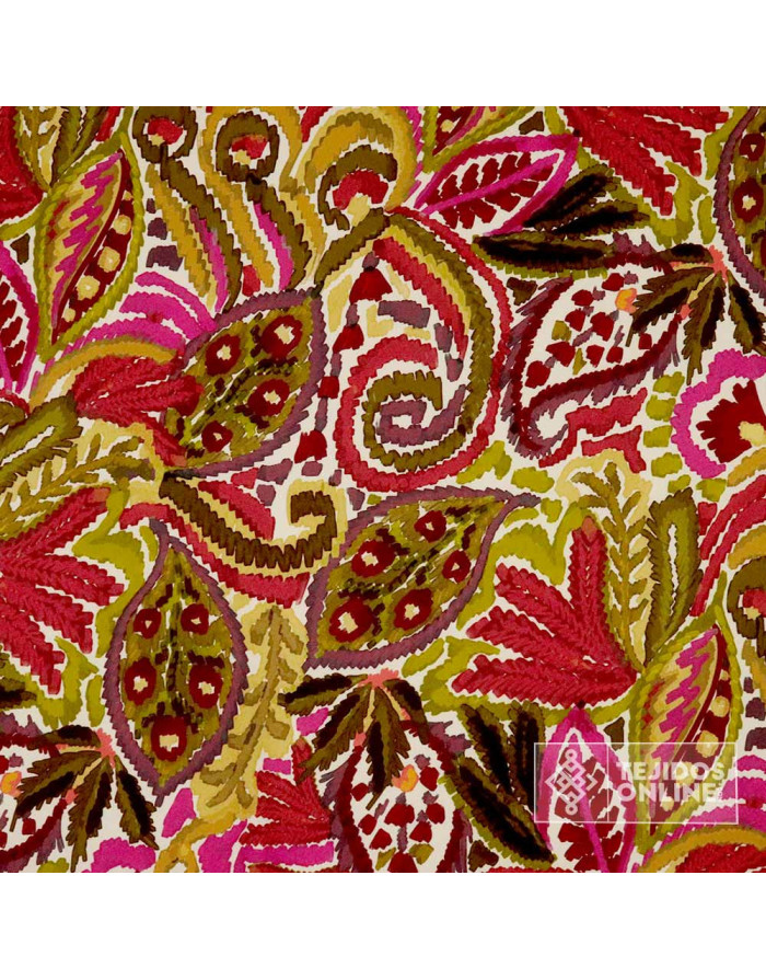 Tela de Lycra de Hojas Tropicales - Telas de Vestir - Imagen 3