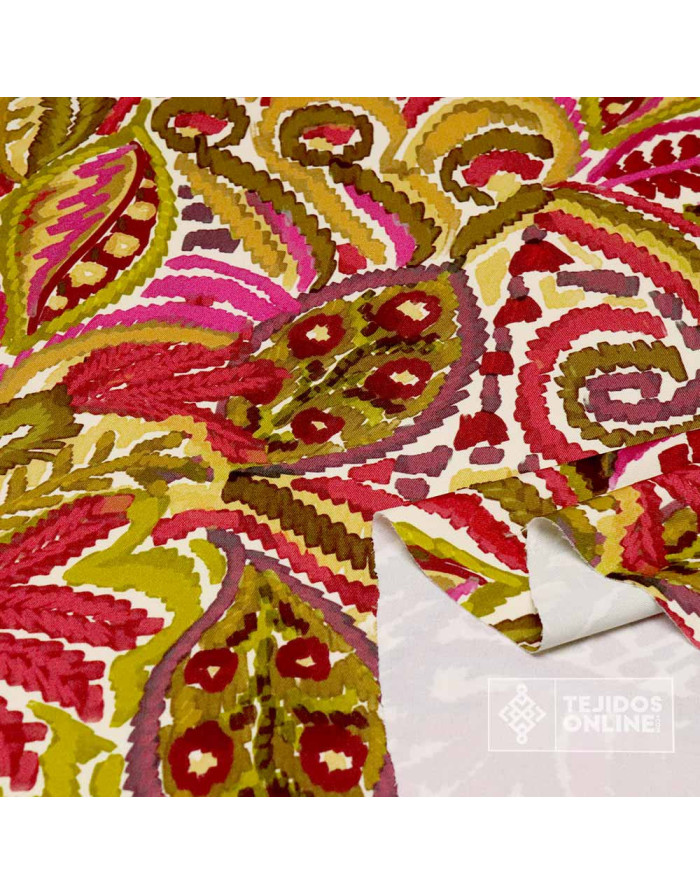 Tela de Lycra de Hojas Tropicales - Telas de Vestir - Imagen 2