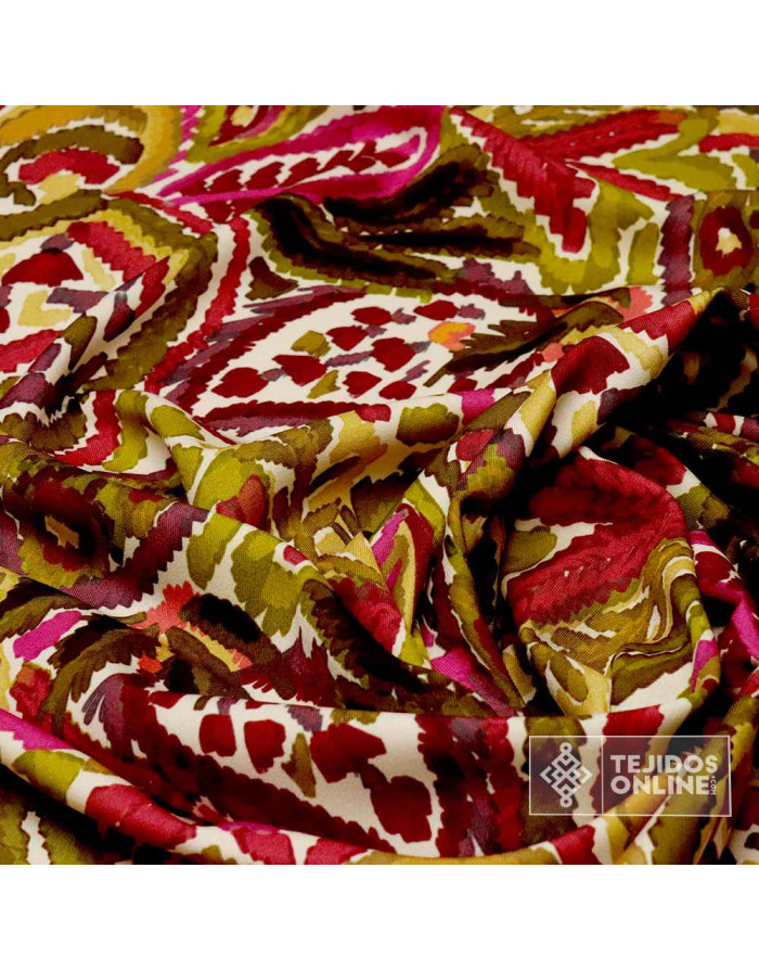 Tela de Lycra de Hojas Tropicales - Telas de Vestir - Imagen 4