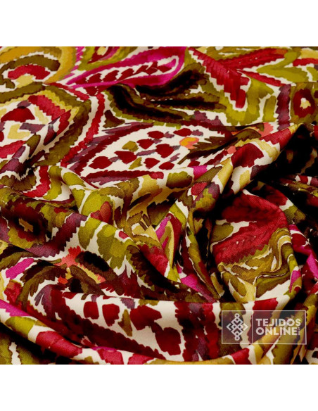 Tela de Lycra de Hojas Tropicales - Telas de Vestir - Imagen 4