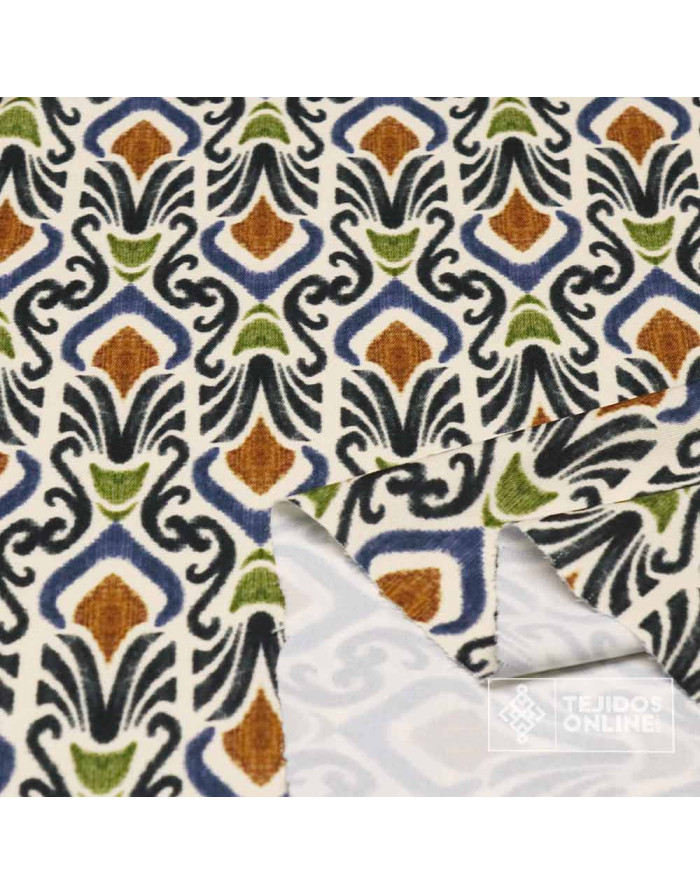 Tela Lycra con Diseño Étnico Ornamental - Telas de Moda - Imagen 3