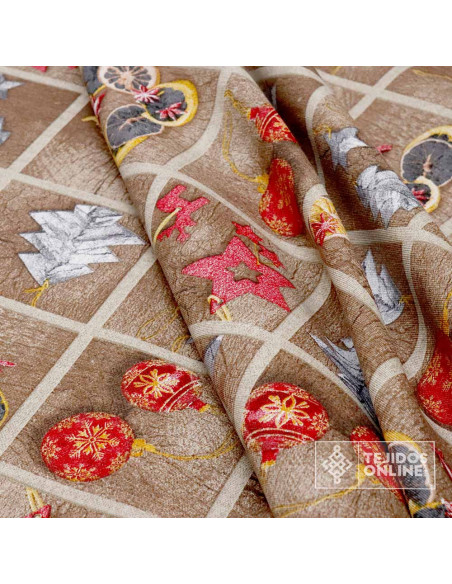 Tela de Navidad con Cuadros - Telas para Decoración Navideña - Imagen 4