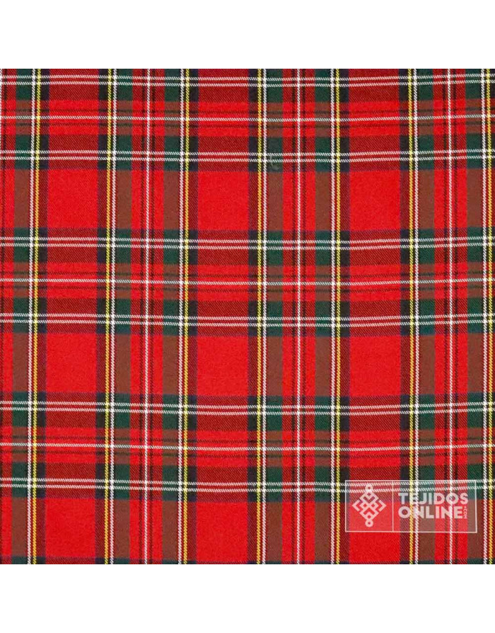 Tela Cuadro Escocés Rojo - Telas de Cuadros - Tienda Telas