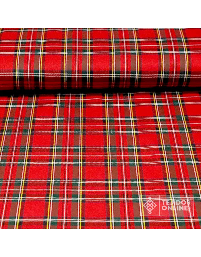 Tela Cuadro Escocés Rojo - Telas de Cuadros - Tienda Telas
