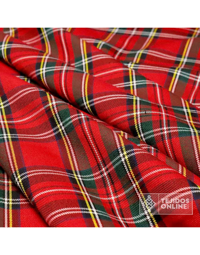 Tela Cuadro Escocés Rojo - Telas de Cuadros - Tienda Telas