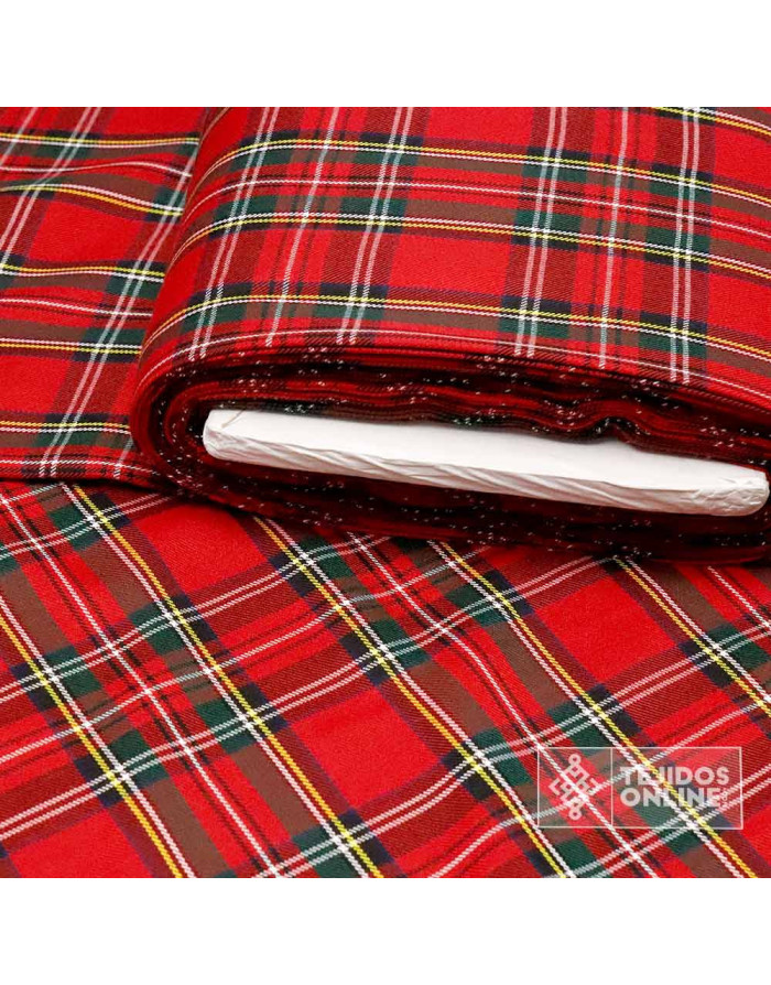 Tela Cuadro Escocés Rojo - Telas de Cuadros - Tienda Telas
