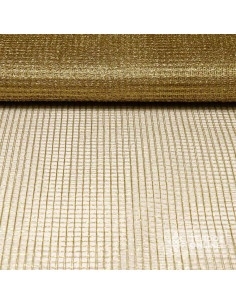 Tela de Red Metálica Premiun | Tejido de Malla Dorada y Plateada
