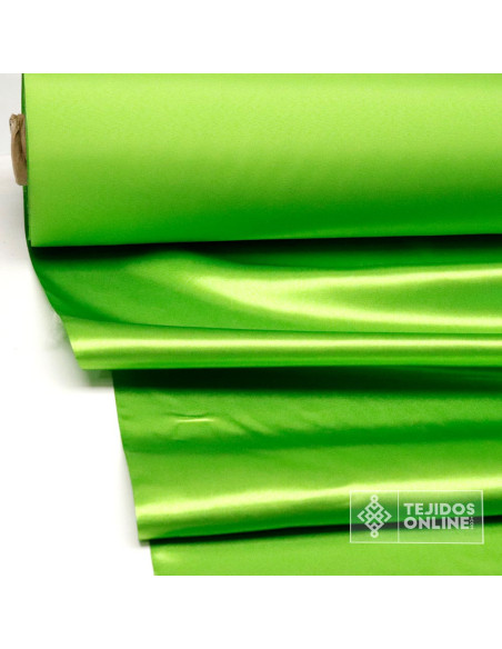 Tela Raso Verde Lima para Carnaval - Telas de Raso al Mejor Precio - Imagen 1