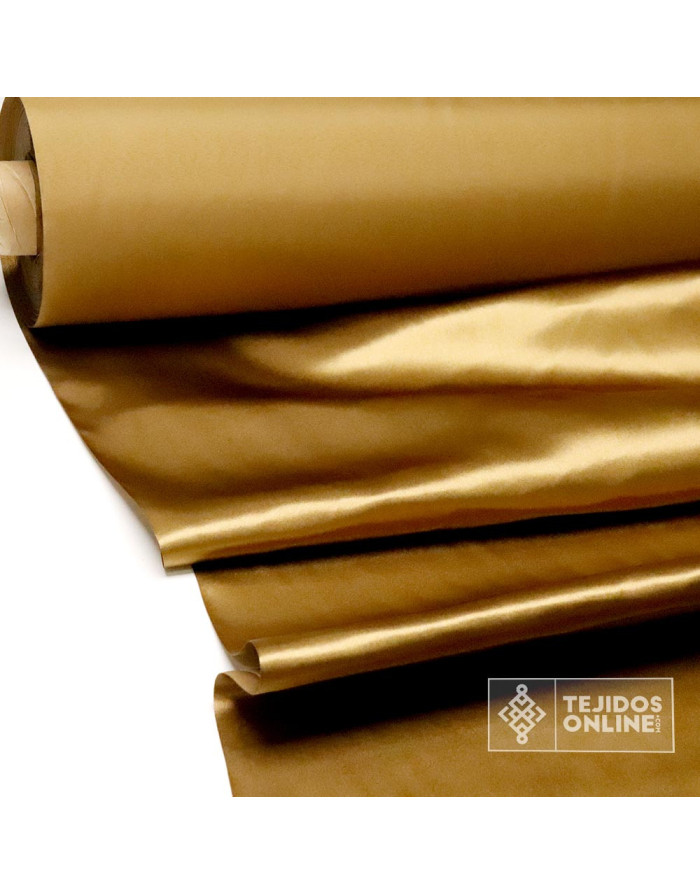 Tela Raso Camel Oscuro para Carnaval - Telas de Raso al Mejor Precio - Imagen 1