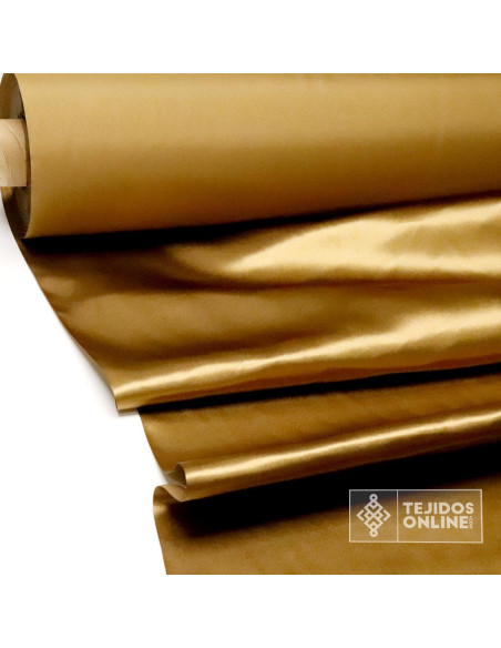 Tela Raso Camel Oscuro para Carnaval - Telas de Raso al Mejor Precio - Imagen 1