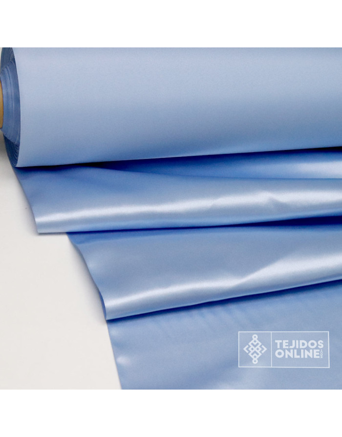 Tela Raso Celeste para Carnaval - Telas de Raso al Mejor Precio - Imagen 1