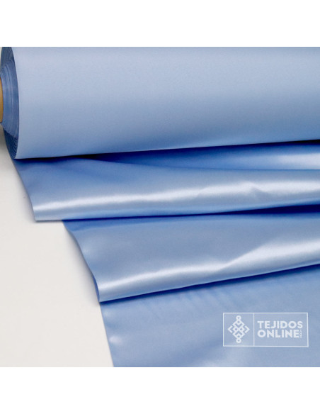 Tela Raso Celeste para Carnaval - Telas de Raso al Mejor Precio - Imagen 1