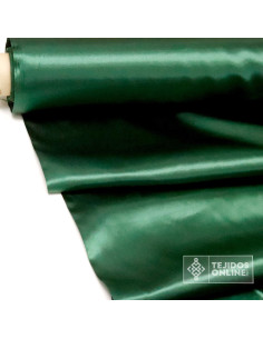 Tela Raso Verde Botella para Carnaval - Telas de Raso