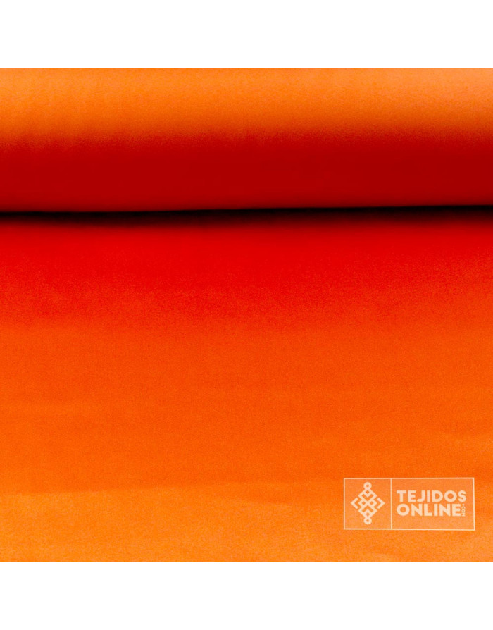 Tela Raso Naranja para Carnaval - Raso Doble de Ancho