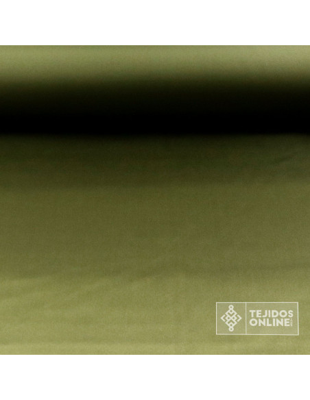 Tela Raso Verde Caqui para Carnaval - Tejidos Online - Imagen 3