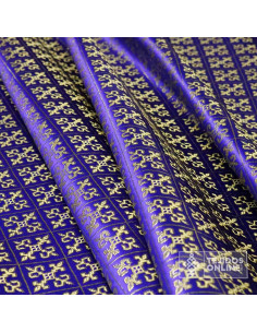 Tela Reyes Magos Brocado Azul - Telas para Disfraz 2