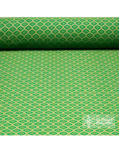 Tela Reyes Magos Brocado Verde Oriente - Telas para Disfraz