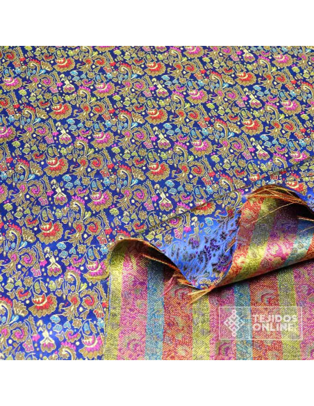 Tela Para Reyes Magos Jacquard Azul - Telas para Cabalgata Tela Para Reyes Magos Jacquard Azul - Telas para Cabalgata