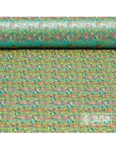 Tela Para Reyes Magos Jacquard Turquesa - Telas para Cabalgata