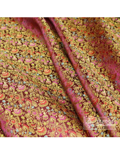 Tela Para Reyes Magos Jacquard Buganvilia - Telas para Cabalgata 2