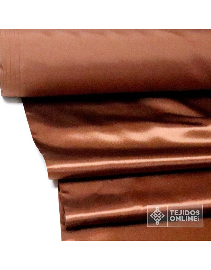 Tela Raso Marrón para Carnaval - Telas de Raso al Mejor Precio - Imagen 1