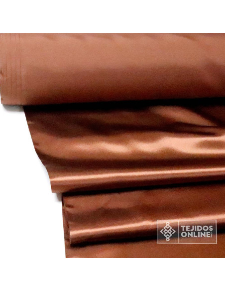 Tela Raso Marrón para Carnaval - Telas de Raso al Mejor Precio - Imagen 1