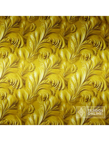 Tela Raso Dorado Flor Tulipa  para Cabalgata - Tejidos Online - Imagen 4