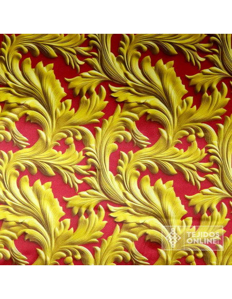 Tela Raso Burdeos Flor Tulipa para Cabalgata - Tejidos Online