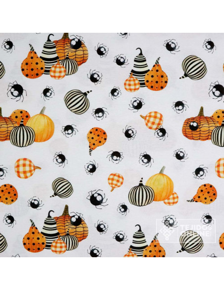 Telas Para Halloween - Tela Halloween Calabaza - TejidosOnline - Imagen 3