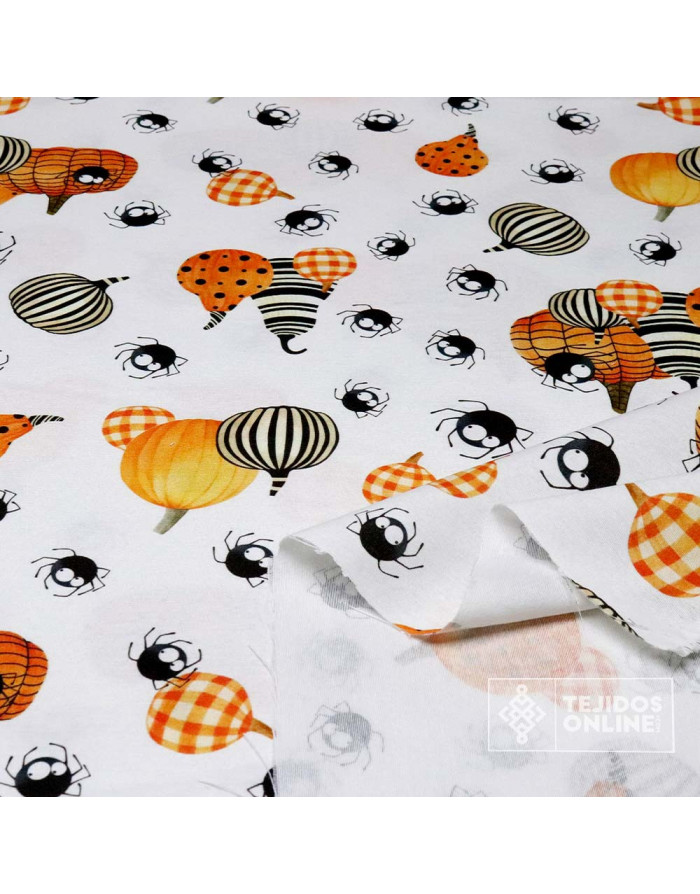 Telas Para Halloween - Tela Halloween Calabaza - TejidosOnline - Imagen 2