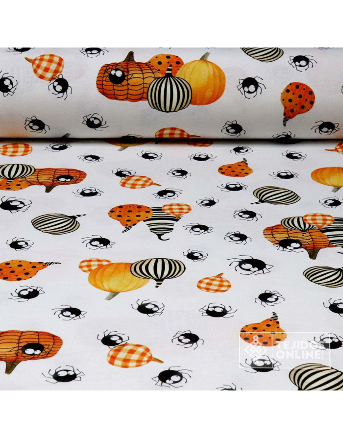 Telas Para Halloween - Tela Halloween Calabaza - TejidosOnline - Imagen 1
