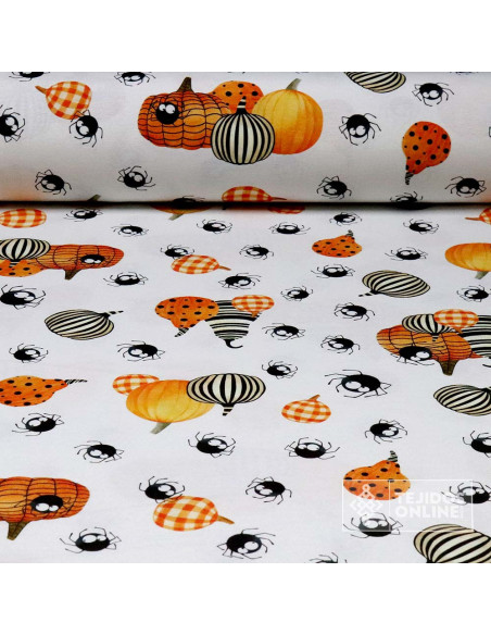 Telas Para Halloween - Tela Halloween Calabaza - TejidosOnline - Imagen 1