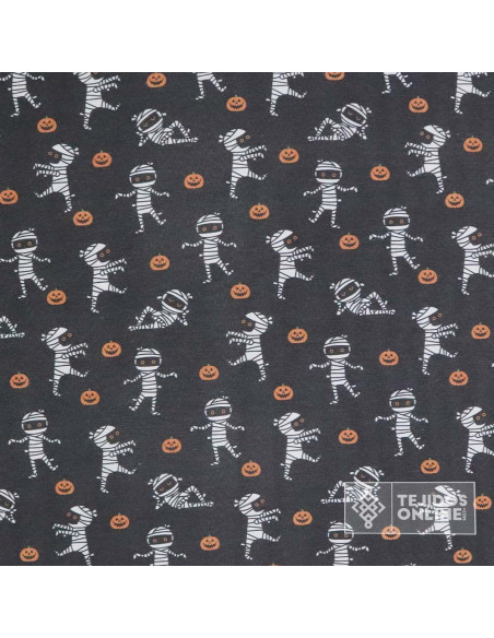 Telas Para Halloween - Tela Halloween Momias - TejidosOnline Telas Para Halloween - Tela Halloween Momias - TejidosOnline