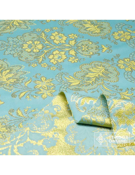 Tela Brocado Turquesa Salamanca | Tienda de Telas | Cofrade - Imagen 3