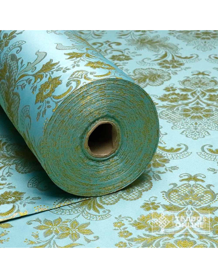 Tela Brocado Turquesa Salamanca | Tienda de Telas | Cofrade - Imagen 5