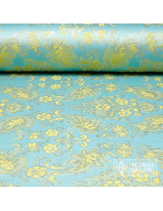 Tela Brocado Turquesa Salamanca | Tienda de Telas | Cofrade