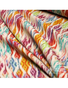 Tela de Loneta Estampada Vintage - Telas Para Tapizar y Cortinas 2