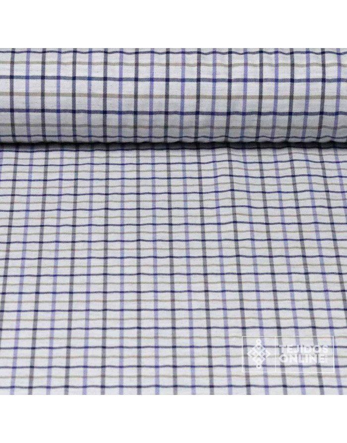 Tela Cuadros Azafata y Topo 100% Algodón - Telas de Cuadro - Imagen 1